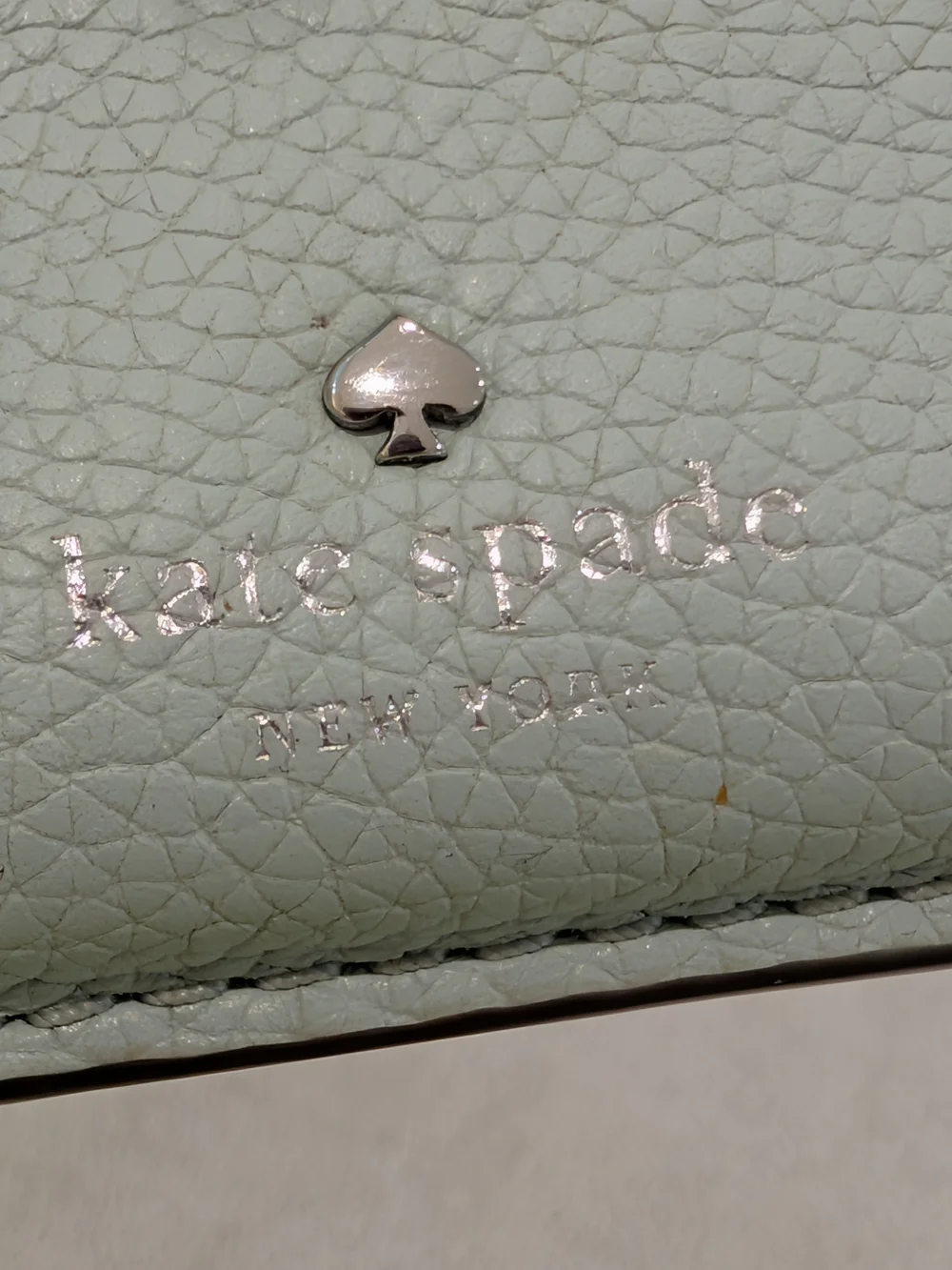 Kate Spade Light Blue Leather Zip Wallet Clutch